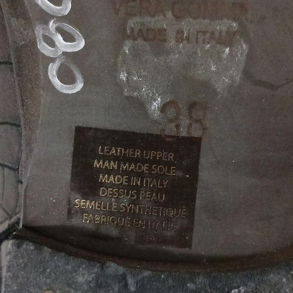 Stelle Monelle pull on croc embossed leather ankle booties - size 38/7.5 - Brown - Picture 9 of 11